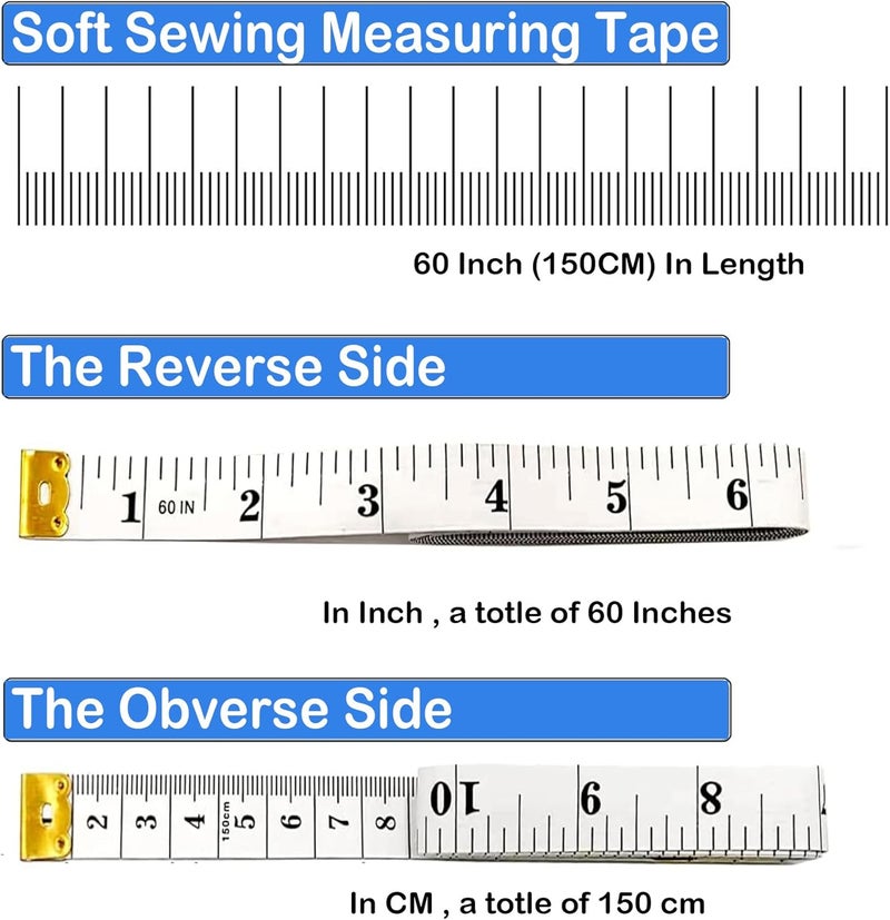 pikdmin 64+1Pack Premium Sewing Needles for Hand Sewing Repair, 6 Sizes Assorted Needles and 1 Measuring Tape,with 4 Threaders(Random Colors), Sewing Needles for Handsewing, Large Eye Stitching Needles - Image 4